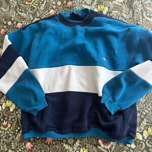 Funky retro colorblock blue 80s